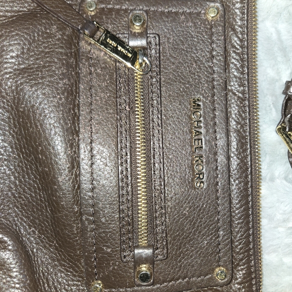 Michael Kors Dark Brown Leather Crossbody Bag - Picture 2 of 9